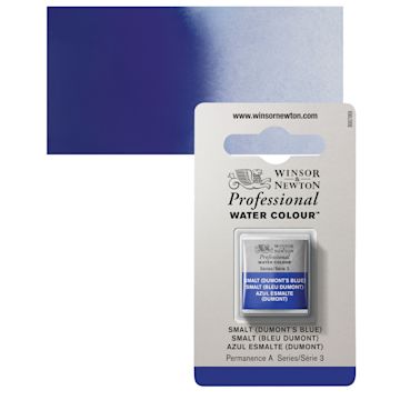 Open in modal - Winsor & Newton Professional Watercolor - Smalt, Half Pan and swatch