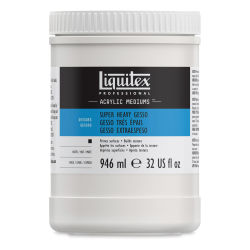 Liquitex Super Heavy Acrylic Gesso-White 32oz Jar. Front of jar.