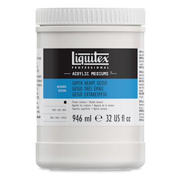 Open in modal - Liquitex Super Heavy Acrylic Gesso-White 32oz Jar. Front of jar.