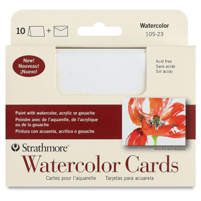 Strathmore Watercolor Cards and Envelopes - Announcement, Box of 10 ...