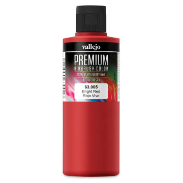 Vallejo Premium Airbrush Colors - 200 ml, Bright Red