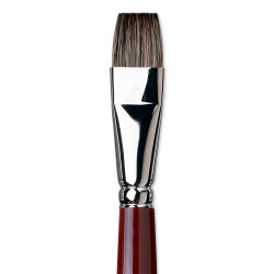 Da Vinci Black Sable Brush - Bright, Long Handle, Size 18