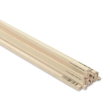 Open in modal - Midwest Products Basswood Strips - 30 Pieces, 1/8" x 1/4" x 36" (end view)