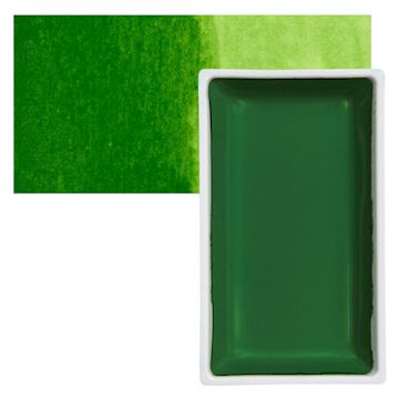 Open in modal - Kuretake Gansai Tambi Watercolor Pan - Sap Green pan and swatch