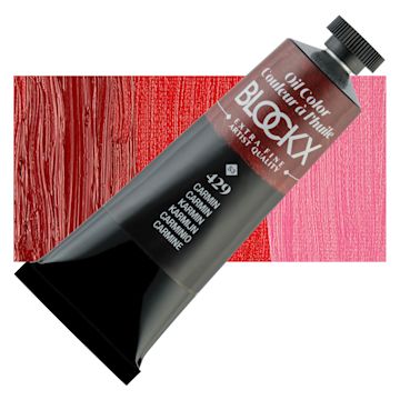 Open in modal - Blockx Artist Oil Color - Carmine, 35 ml Tube and swatch