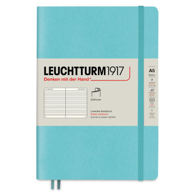 Leuchtturm1917 Ruled Softcover Notebook - Aquamarine, 5-3/4" x 8-1/4"