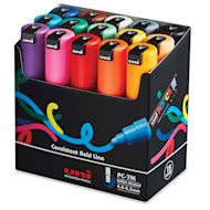 Uni Posca Paint Markers - Set of 15, Assorted Colors, Broad Bullet Tip, 7 mm