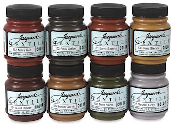 Open in modal - Jacquard Textile Color - Earth Tones, Set of 8 colors, 2.25 oz jars