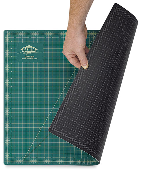 Alvin 18 inch x 24 inch Green/Black Professional Self-Healing Cutting Mat