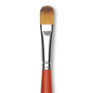 Raphael Golden Kaerell Brush - Filbert, Long Handle, Size 10, close-up