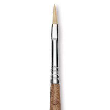 Open in modal - Escoda Futura Synthetic Bristle Brush - Series 5414, Filbert, Size 2, Long Handle, close-up