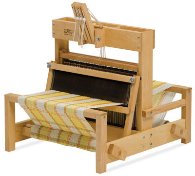 Schacht Table Loom - Left angle view of loom in use 