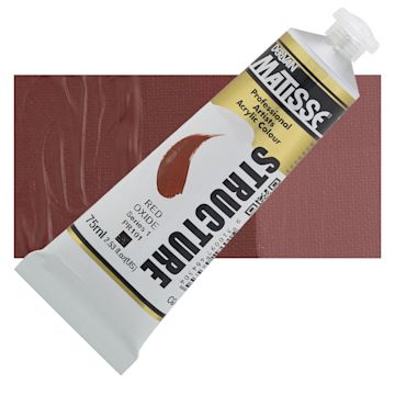 Open in modal - Matisse Structure Paint - Red Oxide, 75 ml tube and swatch