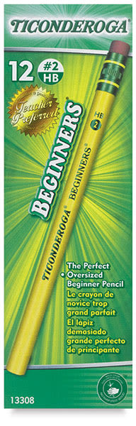 Dixon Ticonderoga Beginner's Pencil - Front of Package of 12 pencils 