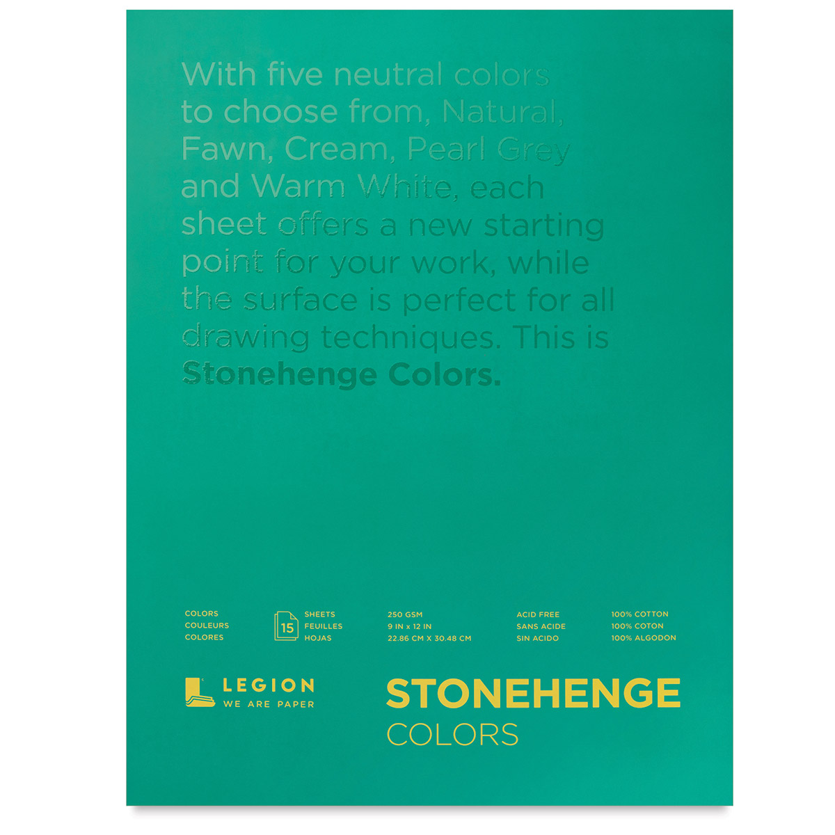 Legion Stonehenge Drawing Paper Pad - 18 x 24, White, 15 Sheets 