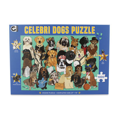 Ginger Fox Celebri Dogs 1,000 Piece Puzzle, box