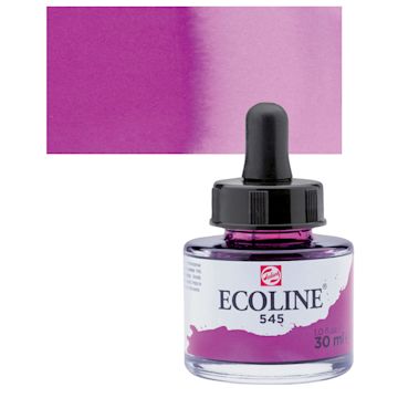 Open in modal - Ecoline Liquid Watercolor with  Dropper - Red Violet, 30 ml jar and swatch