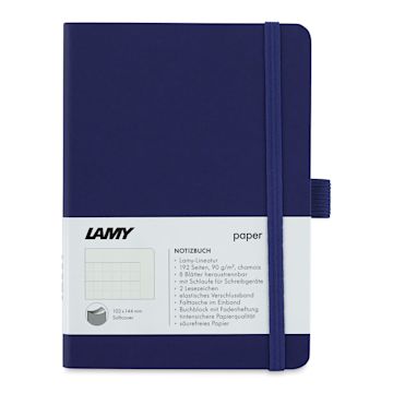 Open in modal - Lamy Softcover Notebook - Blue, Dot-Grid-Rule, 5-3/4" x 4-1/8" (front cover)