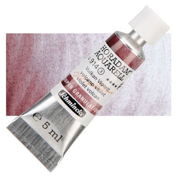 Open in modal - Schmincke Horadam Aquarell Artist Watercolor - Volcano Violet, 5 ml tube and swatch