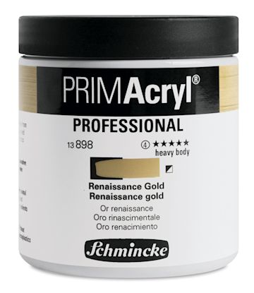 Open in modal - Schmincke Primacryl Professional Acrylic Paint - Renaissance Gold, 237 ml Jar