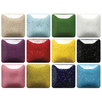 Mayco Speckled Stroke & Coat Glazes - Assorted colors in Set of 12 shown