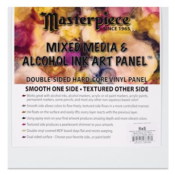 Open in modal - Masterpiece Mixed Media and Alcohol Ink Art Panel - 8" x 8"