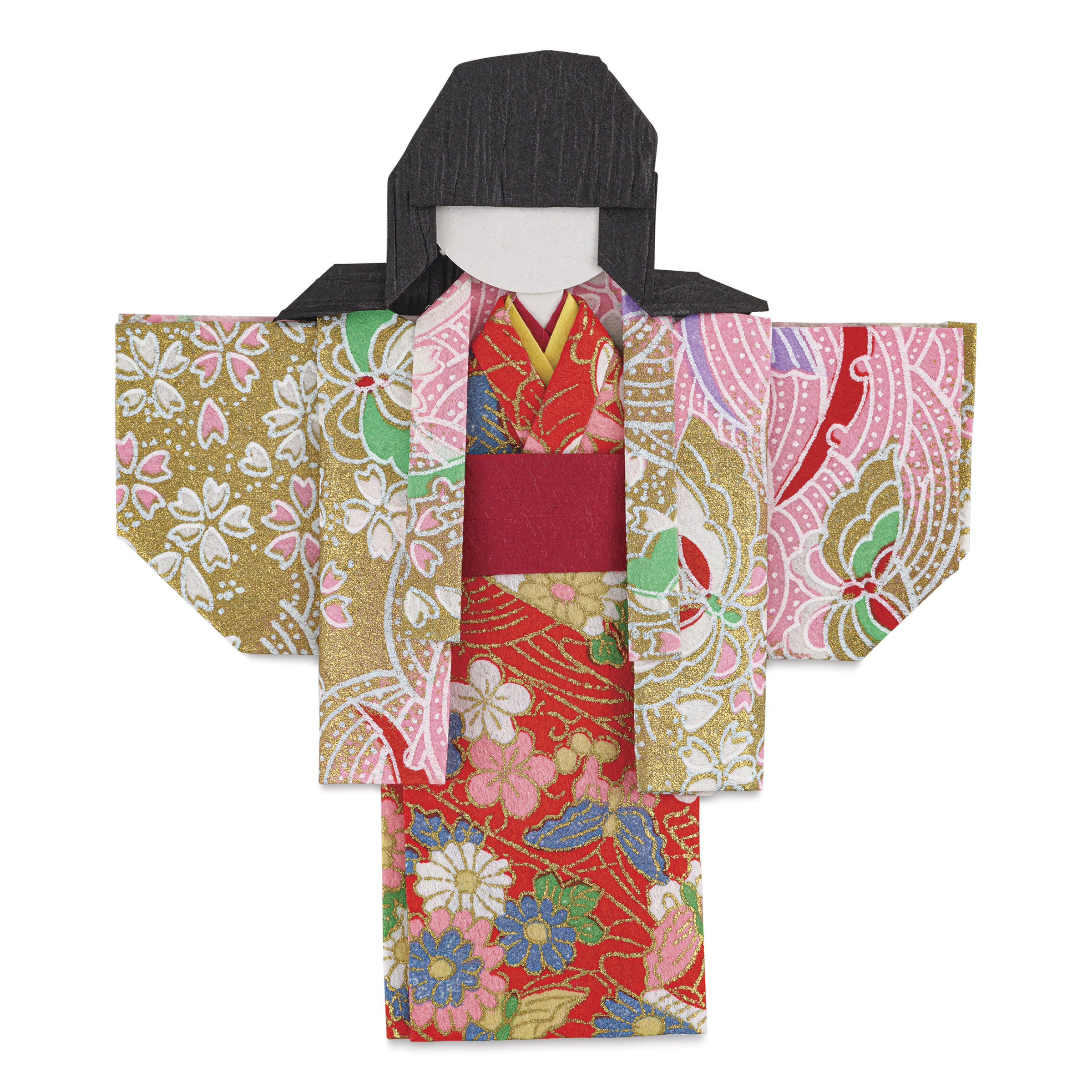 Aitoh Kimono Paper Doll Origami Kit - Set of 49 | BLICK Art Materials