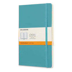 Moleskine Classic Soft Cover Notebook - Reef Blue, Ruled, 8-1/4" x 5"