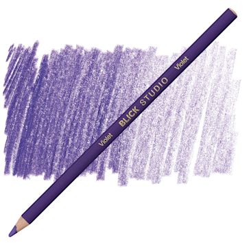 Open in modal - Blick Studio Artists' Colored Pencil - Violet pencil and swatch