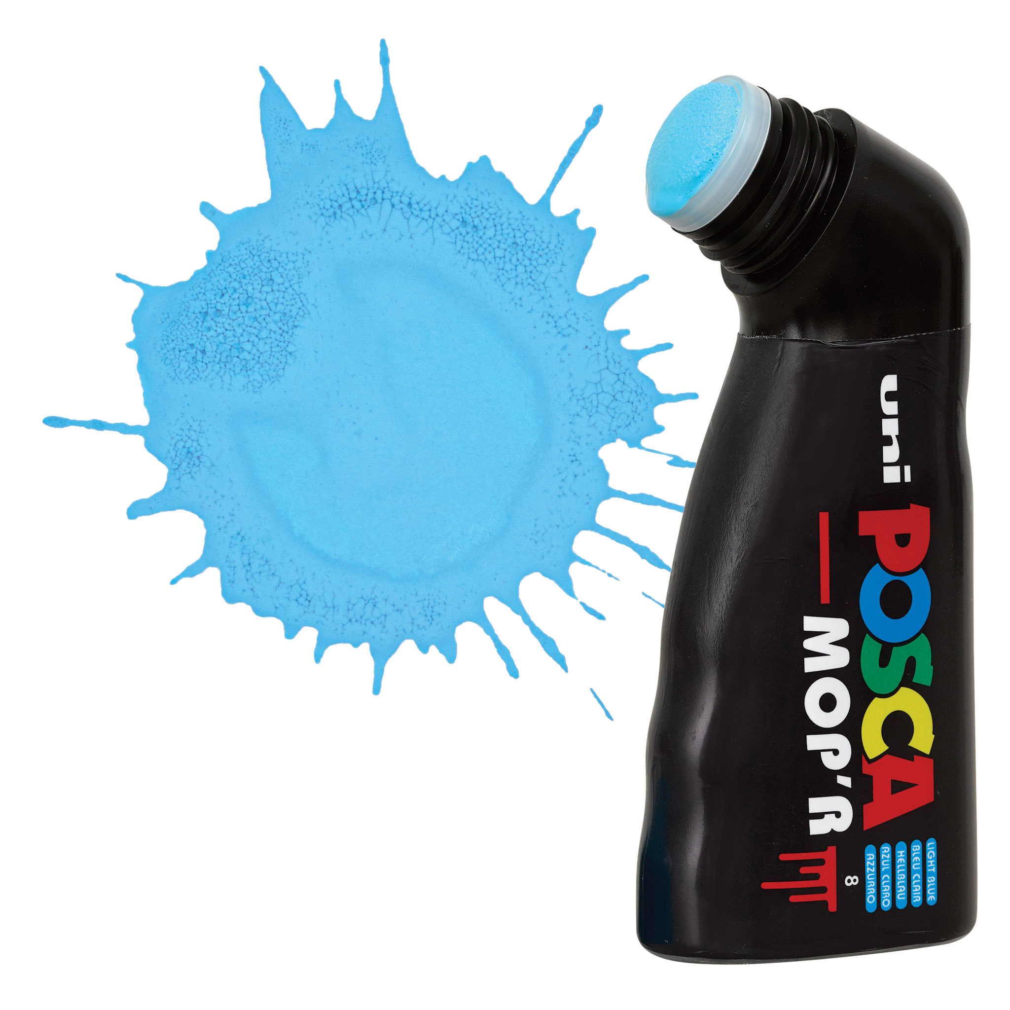 Activating my THICK Dark Blue Posca Mop'r Marker and Drawing with it!  #shorts 