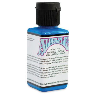Alpha6 AlphaFlex Textile and Leather Paint - Electroshock Blue, 74 ml, Bottle