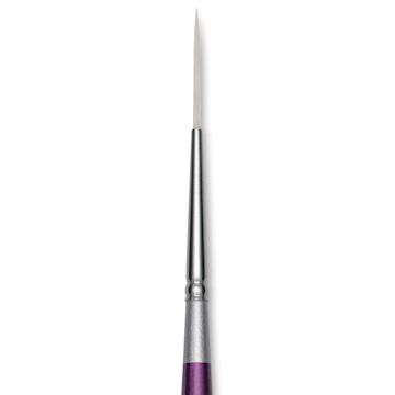 Open in modal - Silver Brush Silver Silk 88 Synthetic Brush - Short Handle, Script Liner, Size 0, close-up