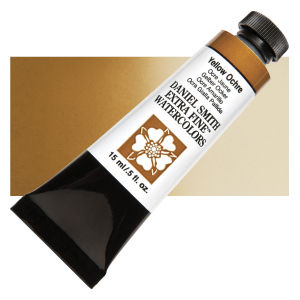 Daniel Smith Extra Fine Watercolor - Yellow Ochre, 15 ml, Tube with Swatch