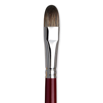 Da Vinci Black Sable Brush - Regular Filbert, Long Handle, Size 14