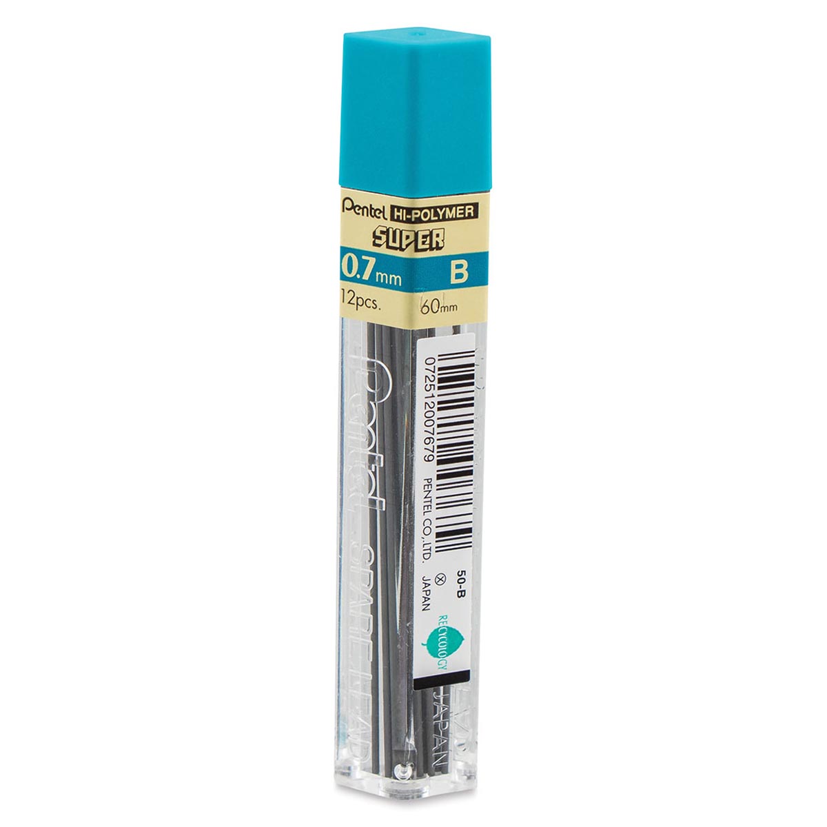 Pentel Mine Super Hi-Polymer 0,3 Mm 3H – Tubo Da 12 Mine, Resistenti E Nere, Per Scrivere E Disegnare