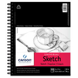 Canson Universal Sketch Pad - 12'' x 9'', Portrait, 100 Sheets