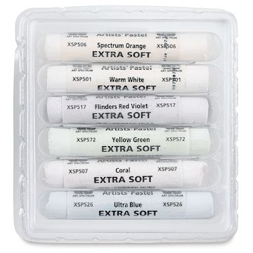 Open in modal - Art Spectrum Tints of White Extra Soft Pastels - Warm Tints, Set of 6