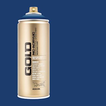 Open in modal - Montana Gold Acrylic Professional Spray Paint - Ultramarine, 400 ml (Spray can with color swatch)