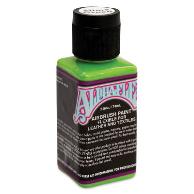 Alpha6 AlphaFlex Airbrush Textile and Leather Paint - Slime Green, 2.5 oz