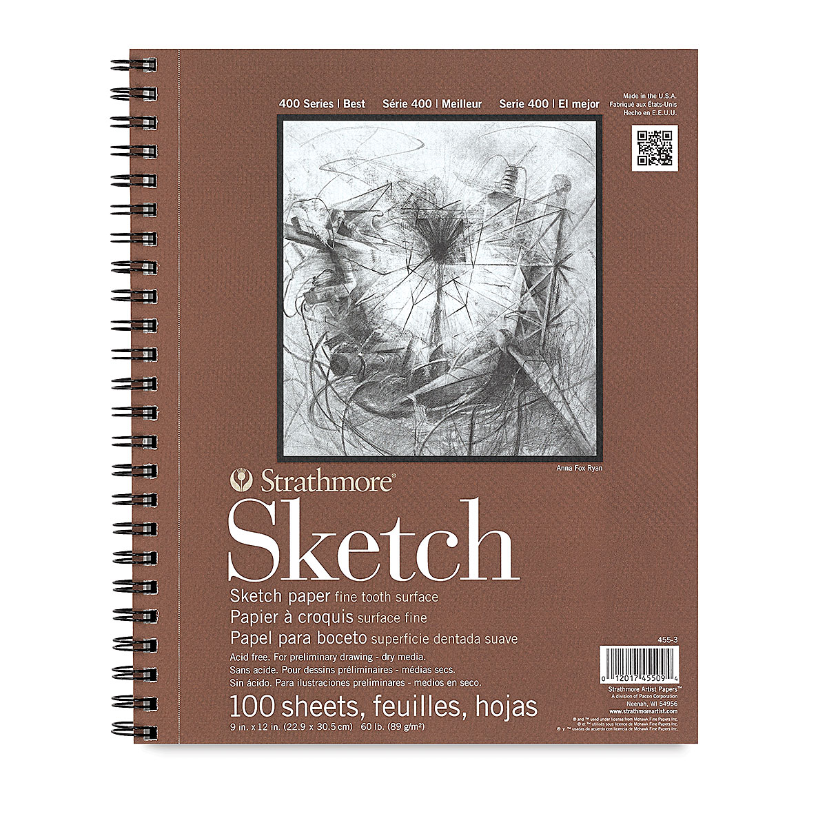 9x12 Spiral Sketch Paper Pad Dots 100 Sheets - Strathmore : Target