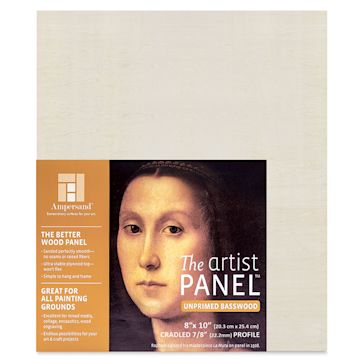 Open in modal - Ampersand Value Series Artist Wood Panel - 8" x 10", 7/8" Cradle