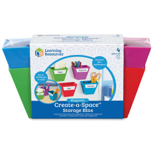 Learning Resources Magnetic Create-A-Space Storage Bins - Set of 4