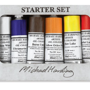 Michael Harding Artists Oil Paints and Set - 6 pc Starter set shown in package