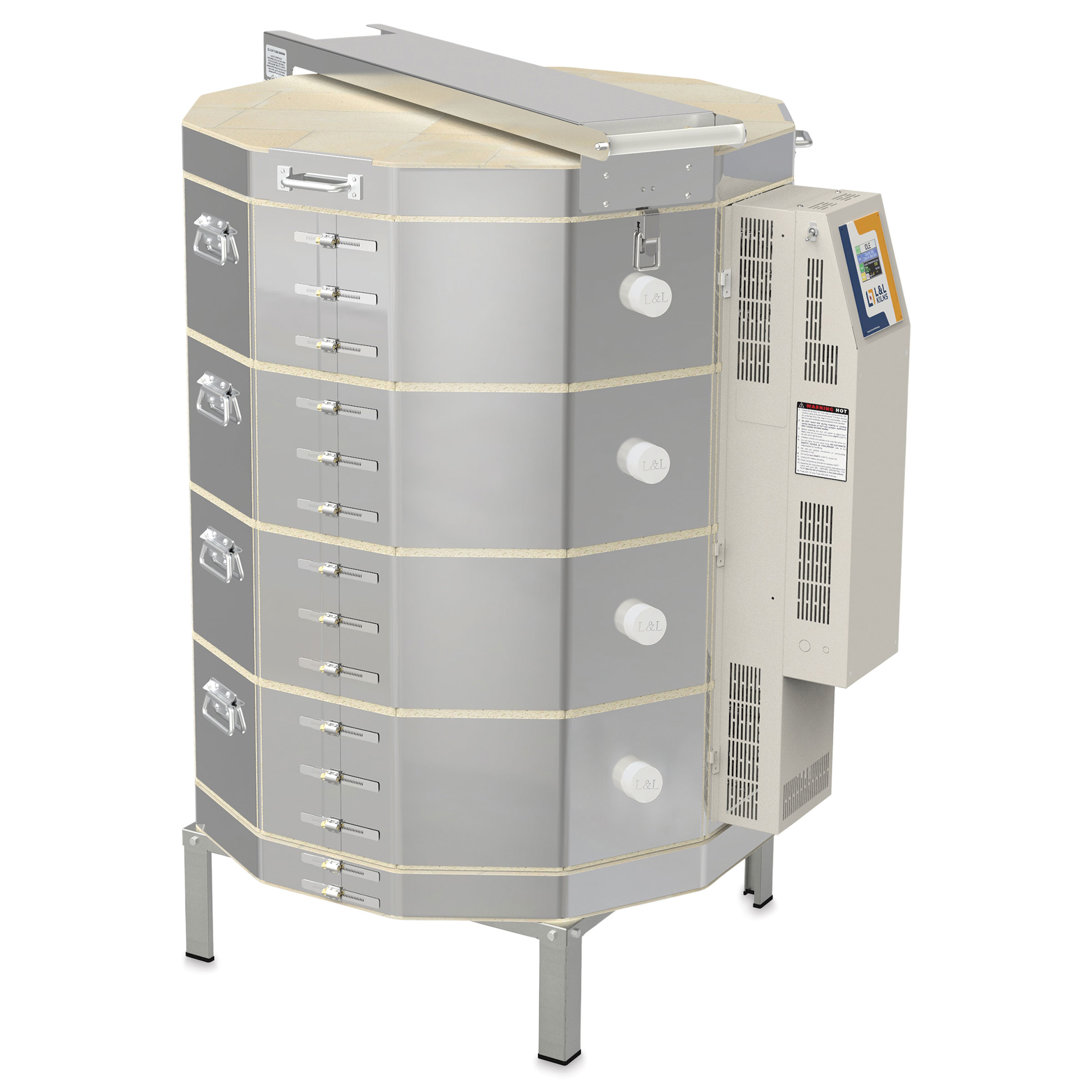 L&L eQuad Pro Production Kiln - eQ2836-3, Cone 10, 208V-3P