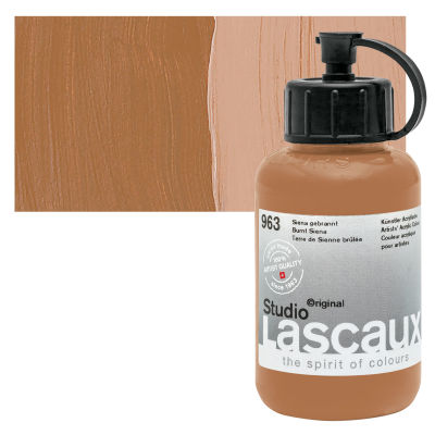 Lascaux Studio Acrylics - Burnt Sienna, 85 ml bottle