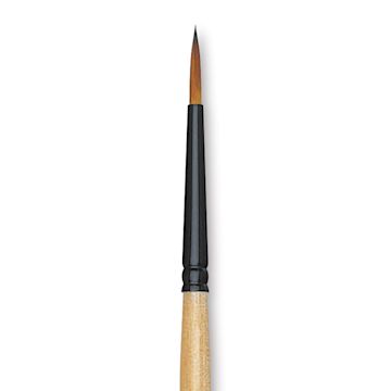 Open in modal - Dynasty Black Gold Brush - Fine Round, Long Handle, Size 6 close up