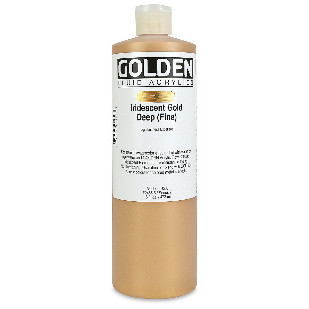 Golden : High Flow : Acrylic Paint : 30ml : Iridescent Gold (Fine) : S6