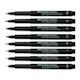 Pitt Artist Pens - Wallet X8 / Black & Grey Assorted Tips
