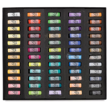 Richeson Handmade Half-Size Medium-Soft Pastel Set - Assorted Colors, Set of 60 (contents)