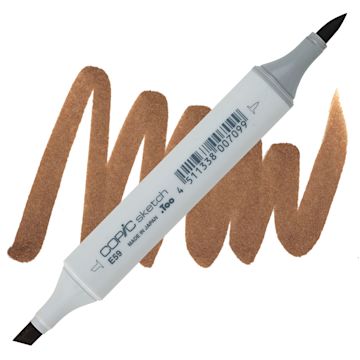 Open in modal - Copic Sketch Marker - Walnut E59 marker and swatch
